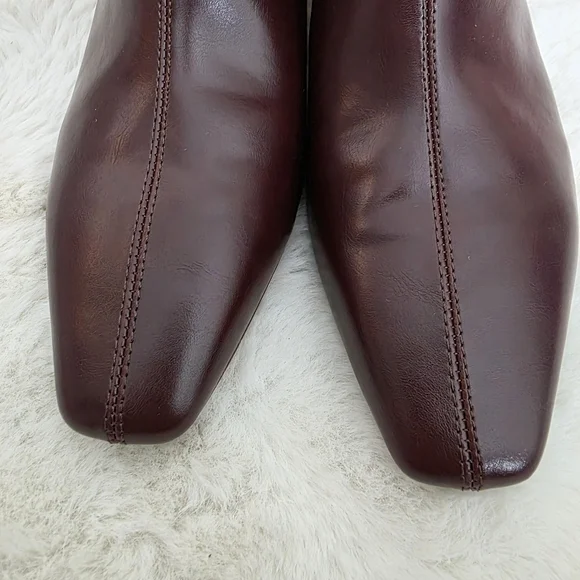 NEW J. Crew Snip Toe Rich Brown Red Ankle Booties 8 - Picture 3 of 11